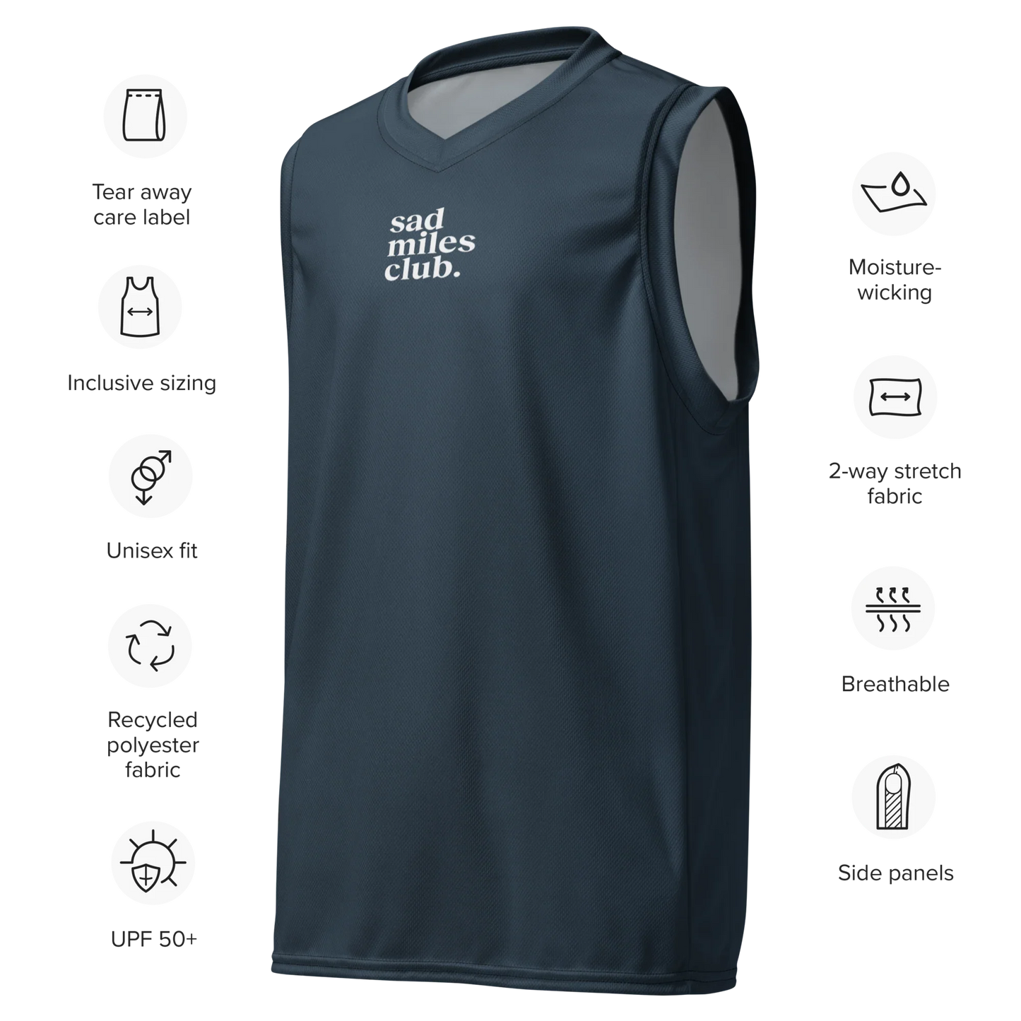 Men's Everyday Basic Tank Top - Navy - sad miles club.