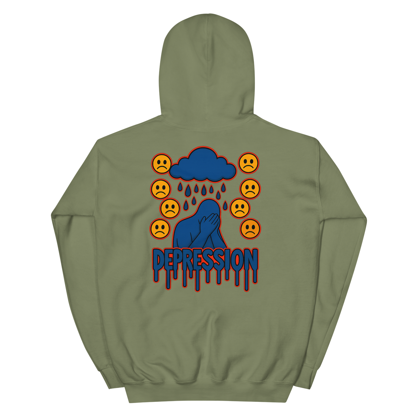 Depression Hoodie - sad miles club.