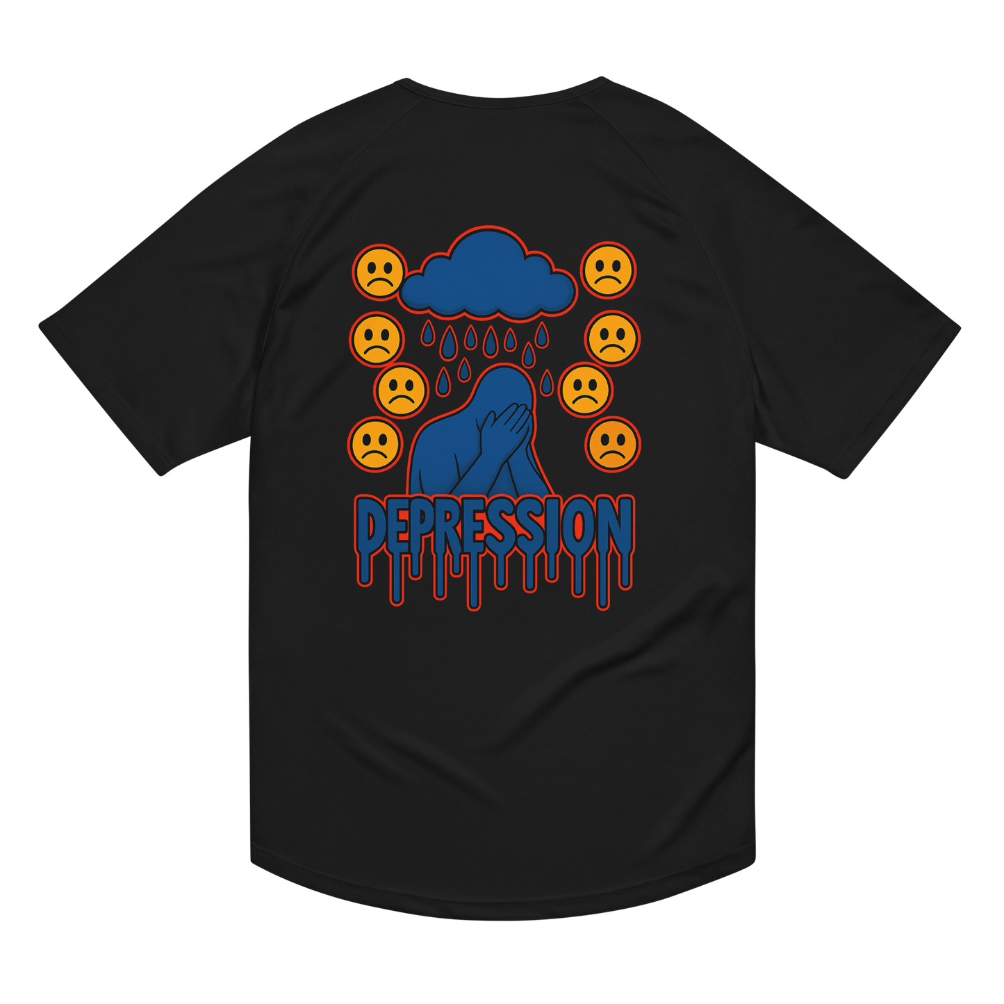 Depression Activewear T-Shirt - sad miles club.