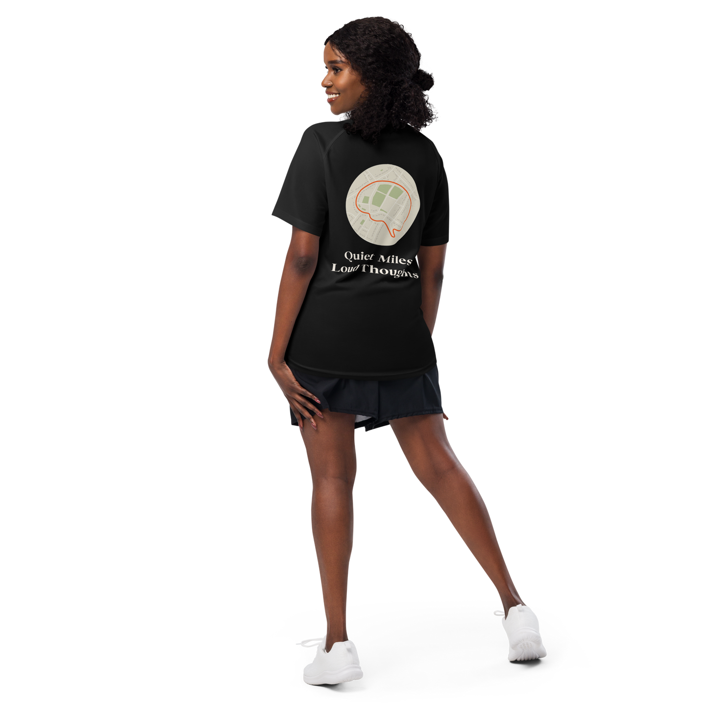Quiet Miles Loud Thoughts Activewear T-Shirt - sad miles club.