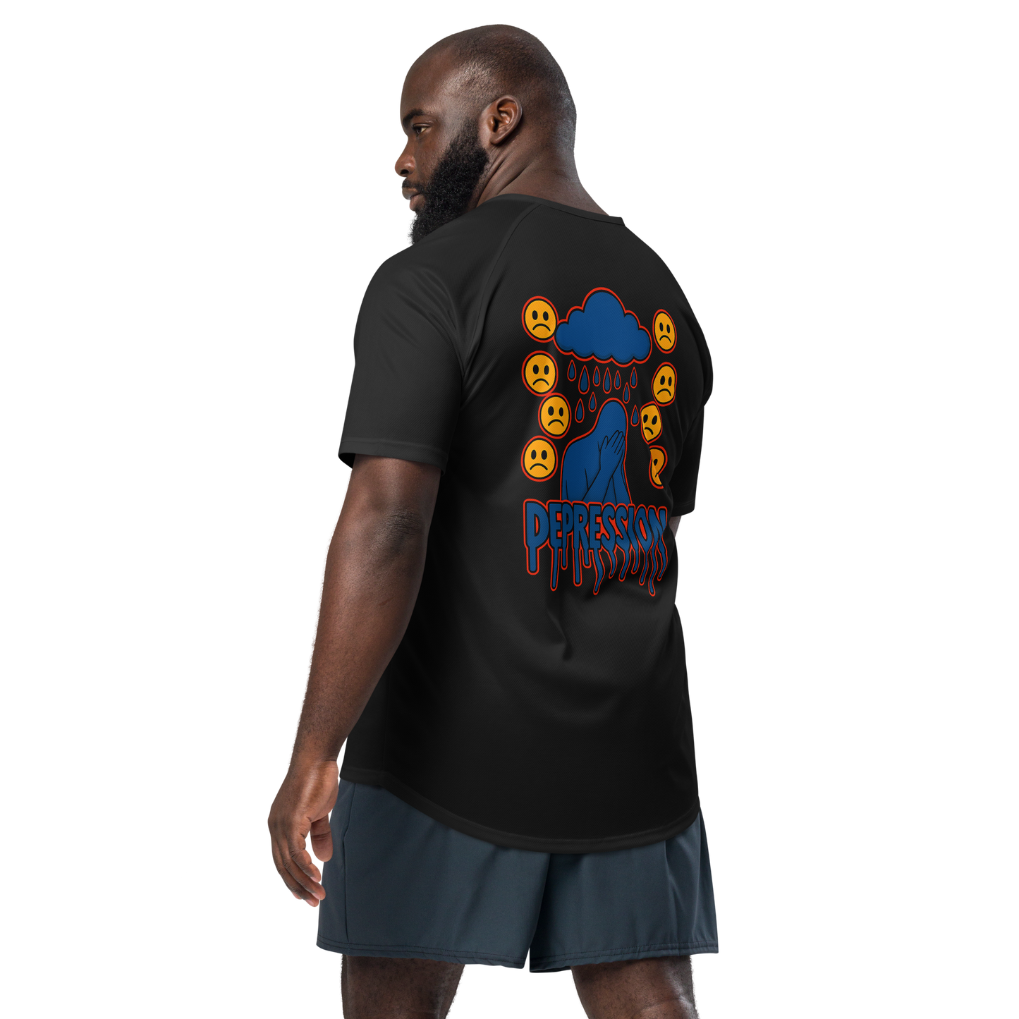 Depression Activewear T-Shirt - sad miles club.