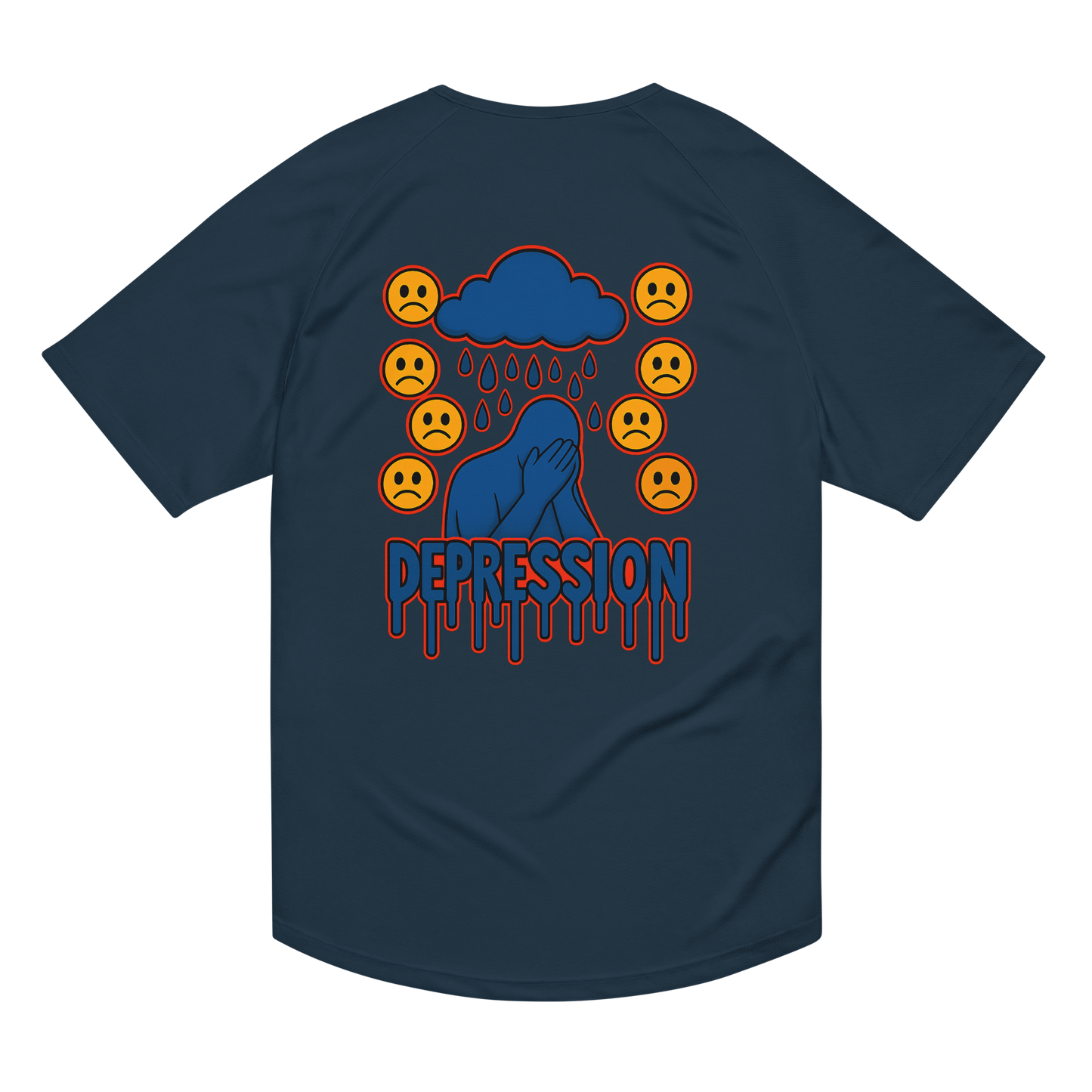 Depression Activewear T-Shirt - sad miles club.
