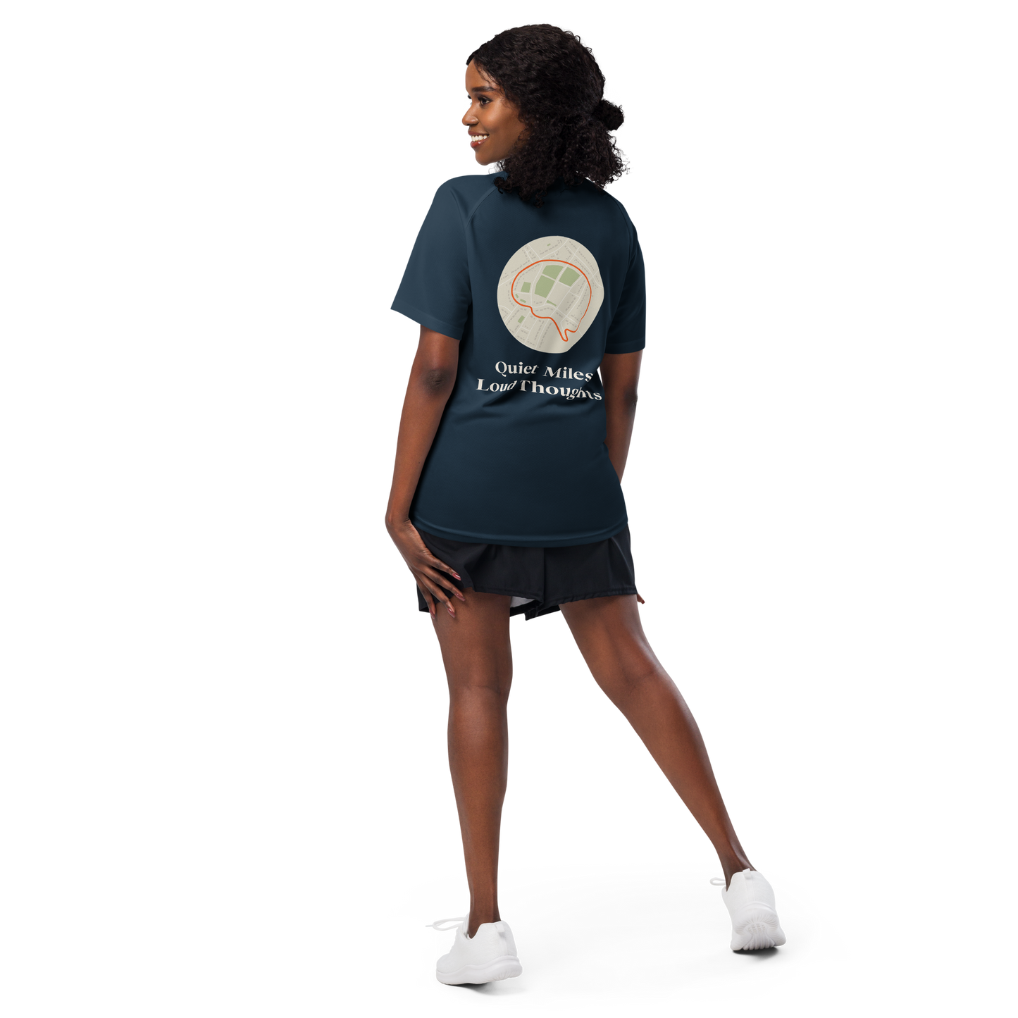 Quiet Miles Loud Thoughts Activewear T-Shirt - sad miles club.