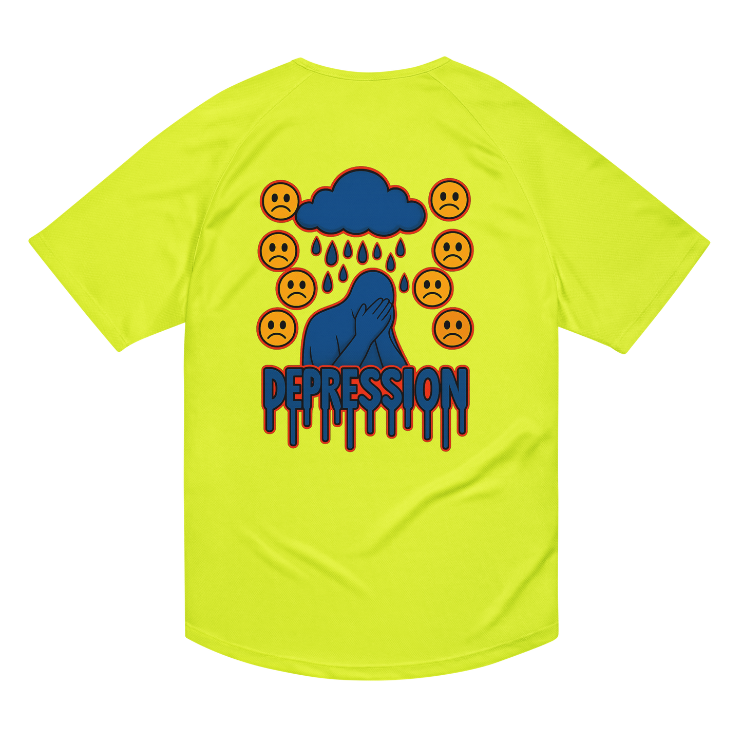 Depression Activewear T-Shirt - sad miles club.
