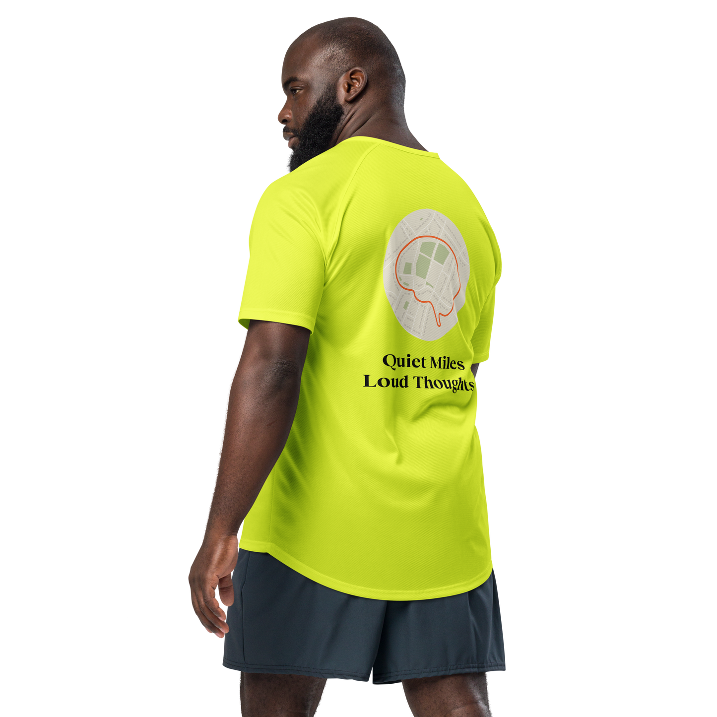 Quiet Miles Loud Thoughts Activewear T-Shirt - sad miles club.