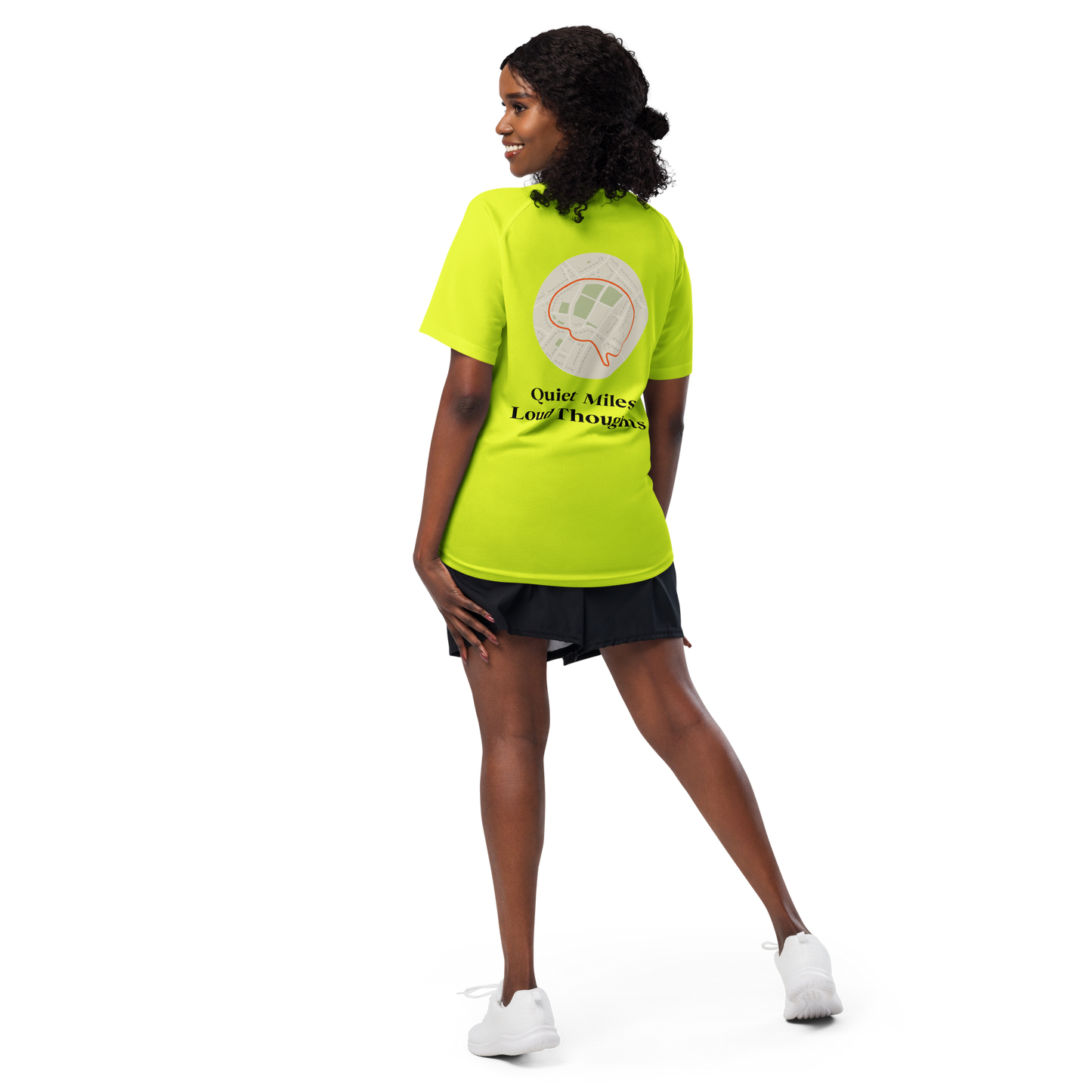Quiet Miles Loud Thoughts Activewear T-Shirt - sad miles club.