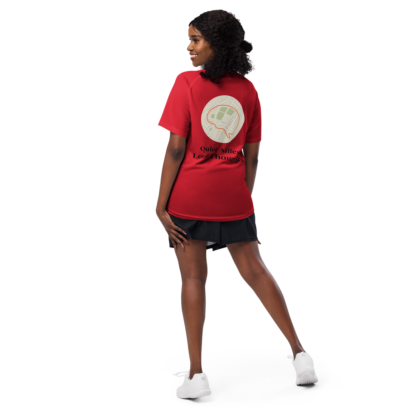 Quiet Miles Loud Thoughts Activewear T-Shirt - sad miles club.