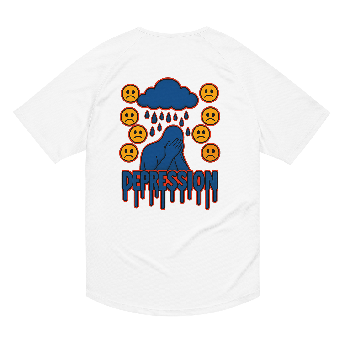 Depression Activewear T-Shirt - sad miles club.