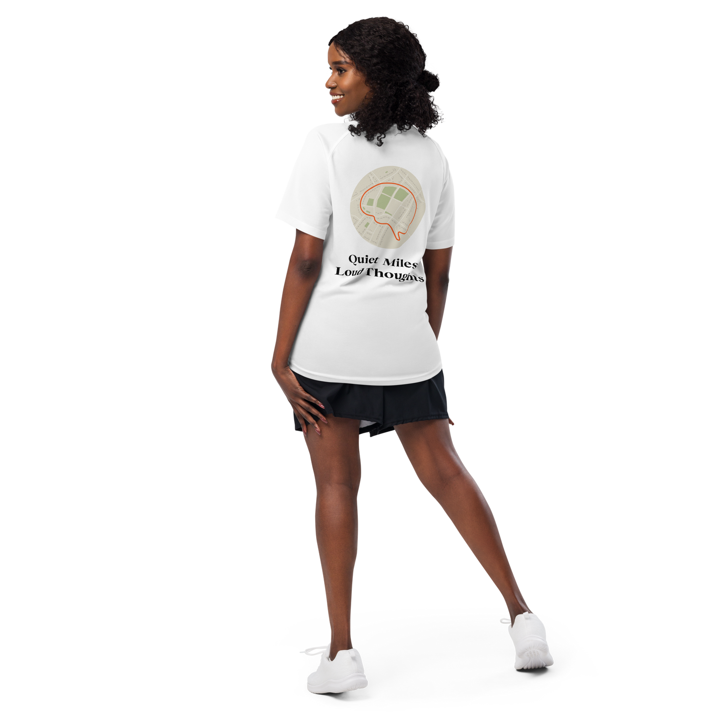 Quiet Miles Loud Thoughts Activewear T-Shirt - sad miles club.