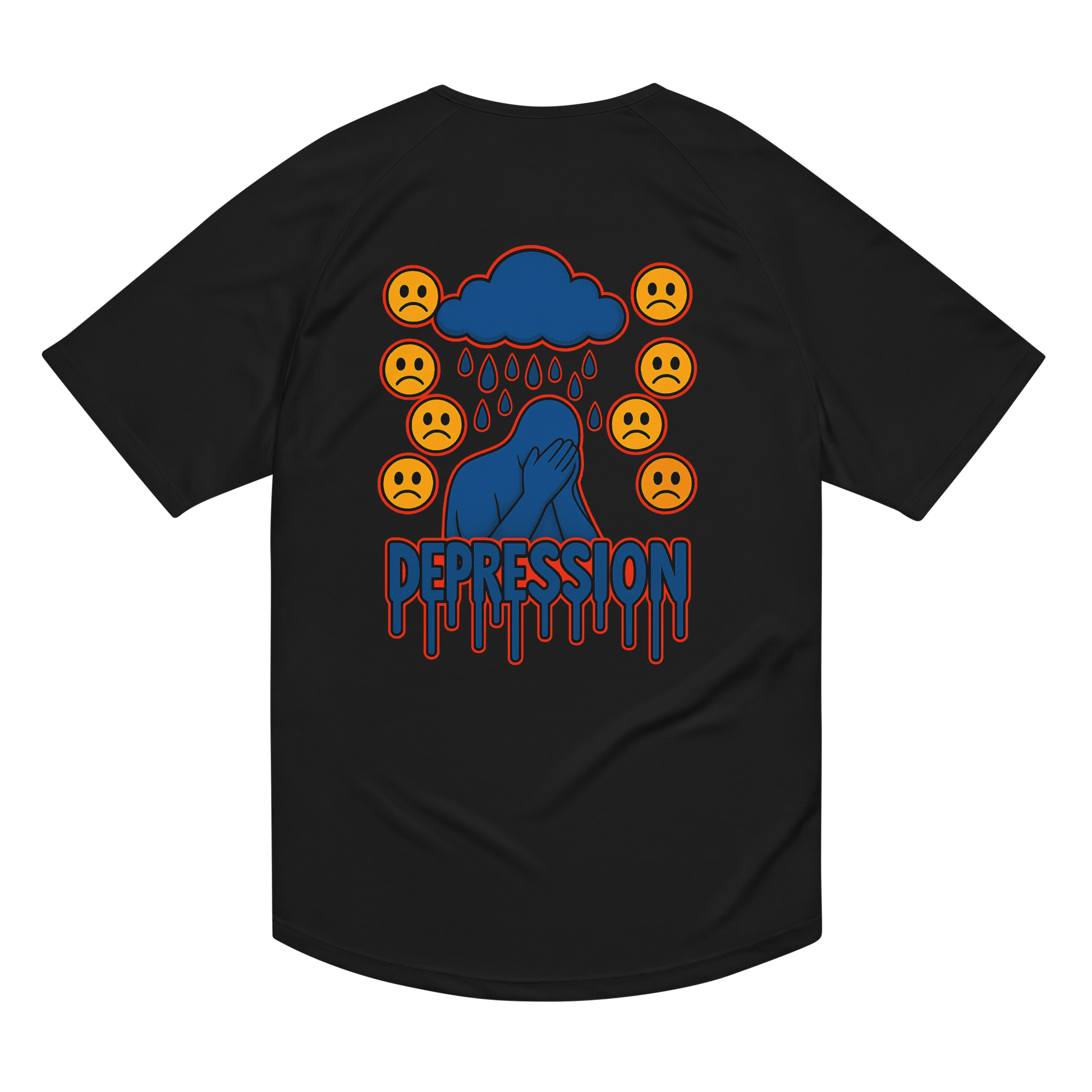 Depression Activewear T-Shirt - sad miles club.