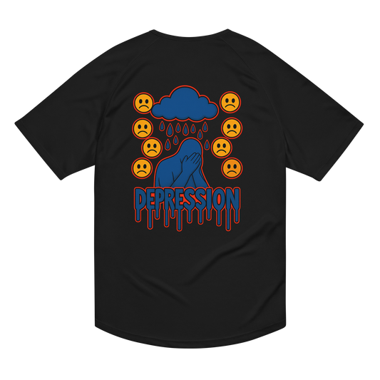 Depression Activewear T-Shirt - sad miles club.