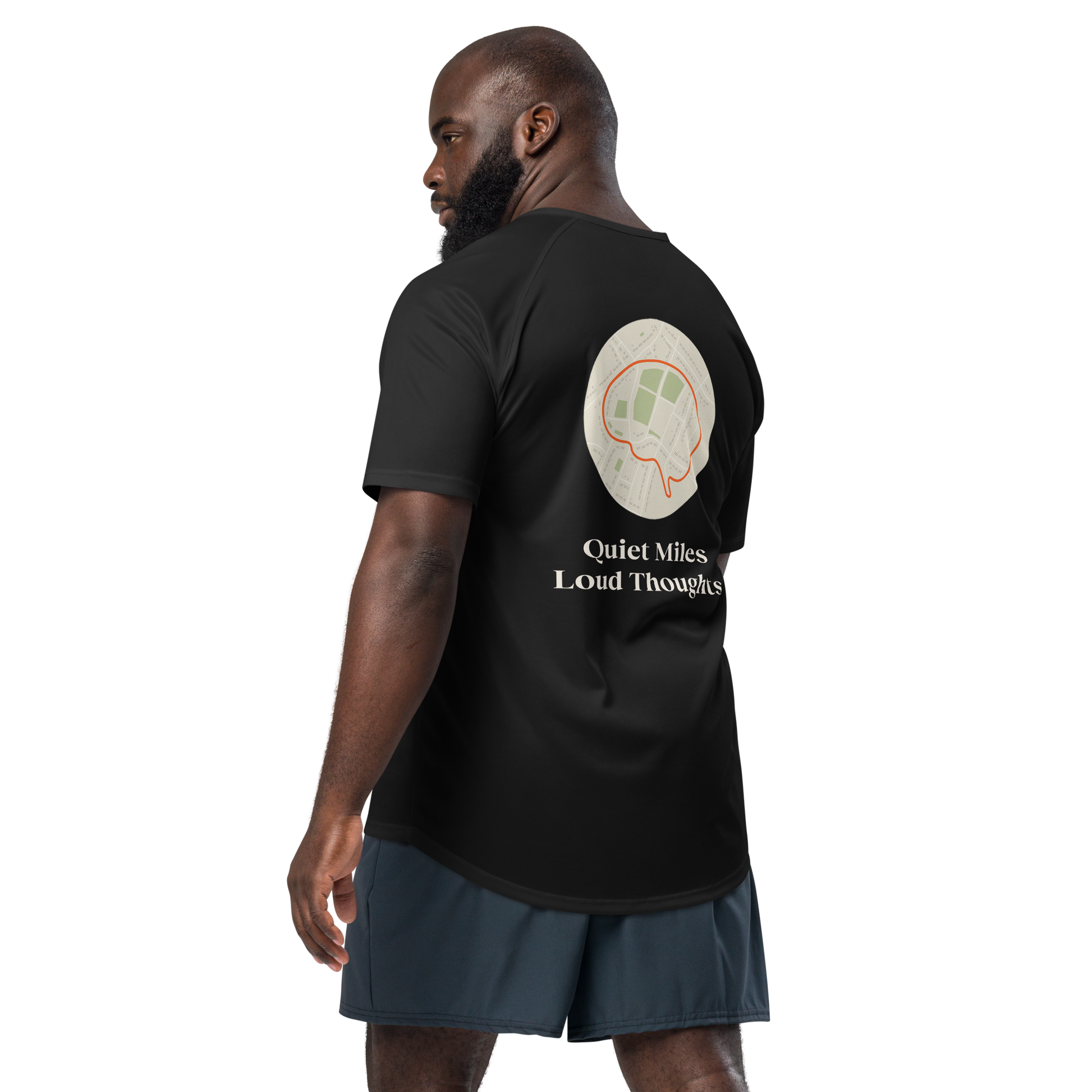 Quiet Miles Loud Thoughts Activewear T-Shirt - sad miles club.