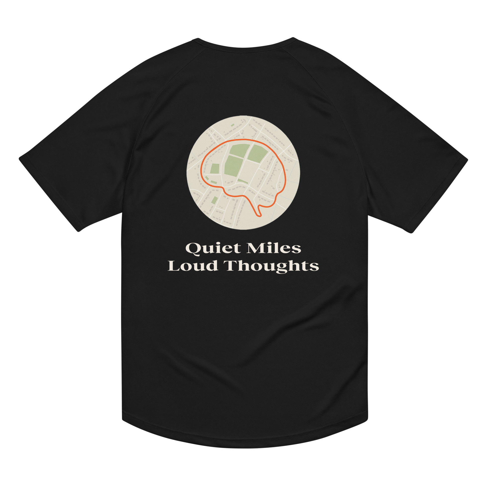 Quiet Miles Loud Thoughts Activewear T-Shirt - sad miles club.