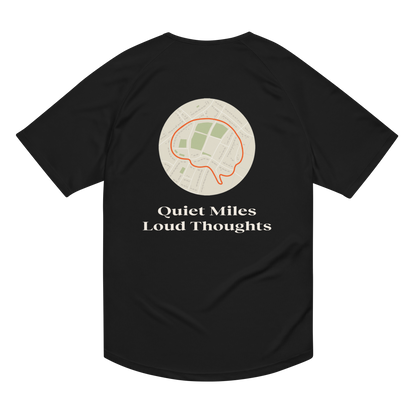 Quiet Miles Loud Thoughts Activewear T-Shirt - sad miles club.