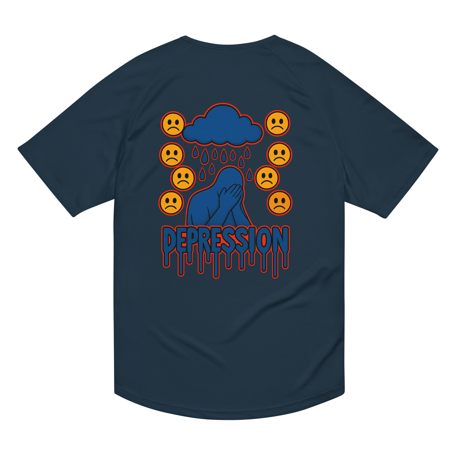 Depression Activewear T-Shirt - sad miles club.
