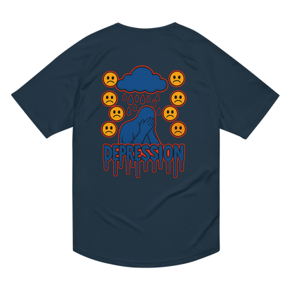 Depression Activewear T-Shirt - sad miles club.