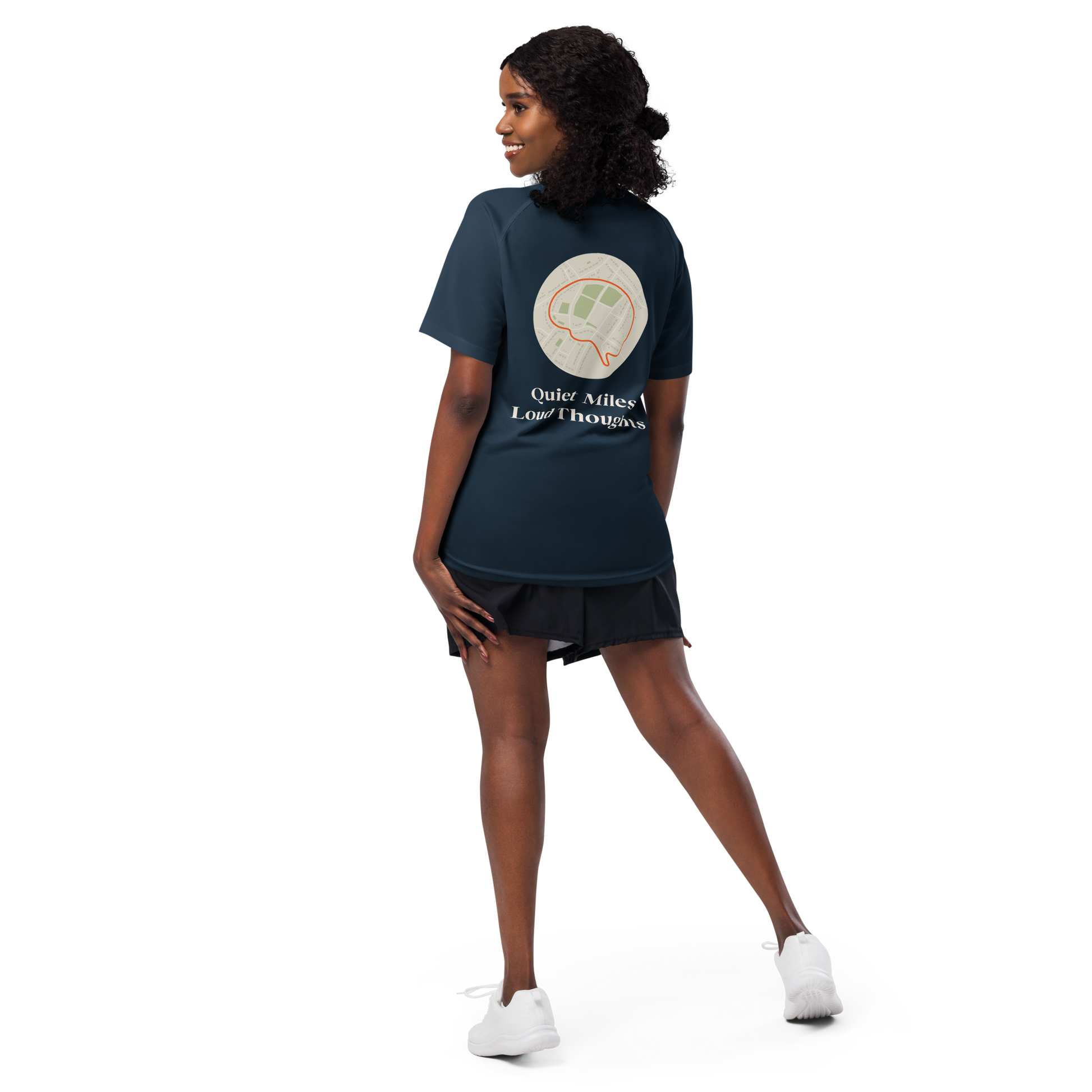 Quiet Miles Loud Thoughts Activewear T-Shirt - sad miles club.