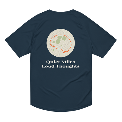 Quiet Miles Loud Thoughts Activewear T-Shirt - sad miles club.