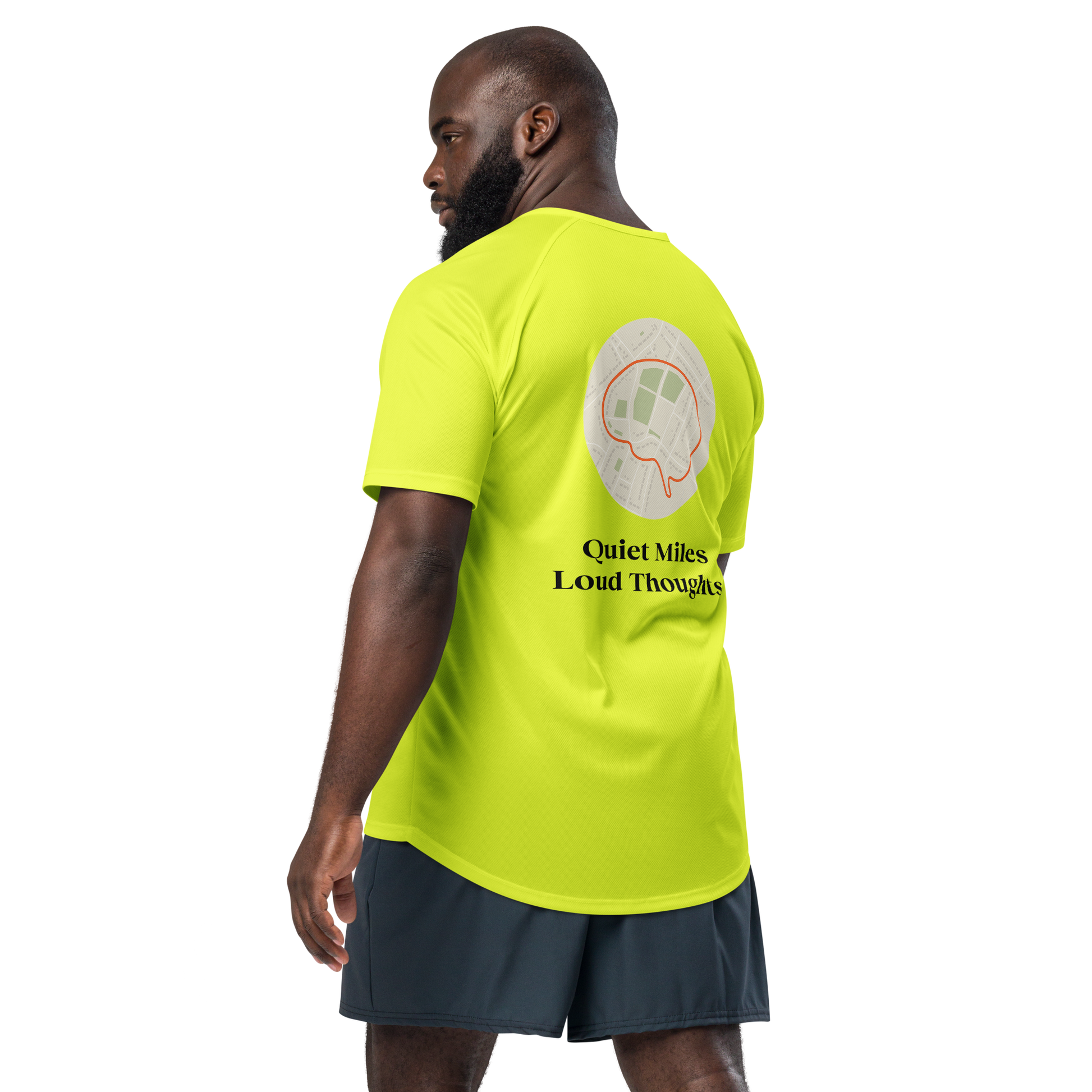 Quiet Miles Loud Thoughts Activewear T-Shirt - sad miles club.