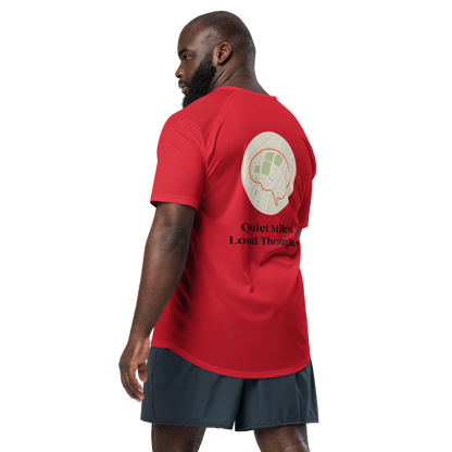 Quiet Miles Loud Thoughts Activewear T-Shirt - sad miles club.