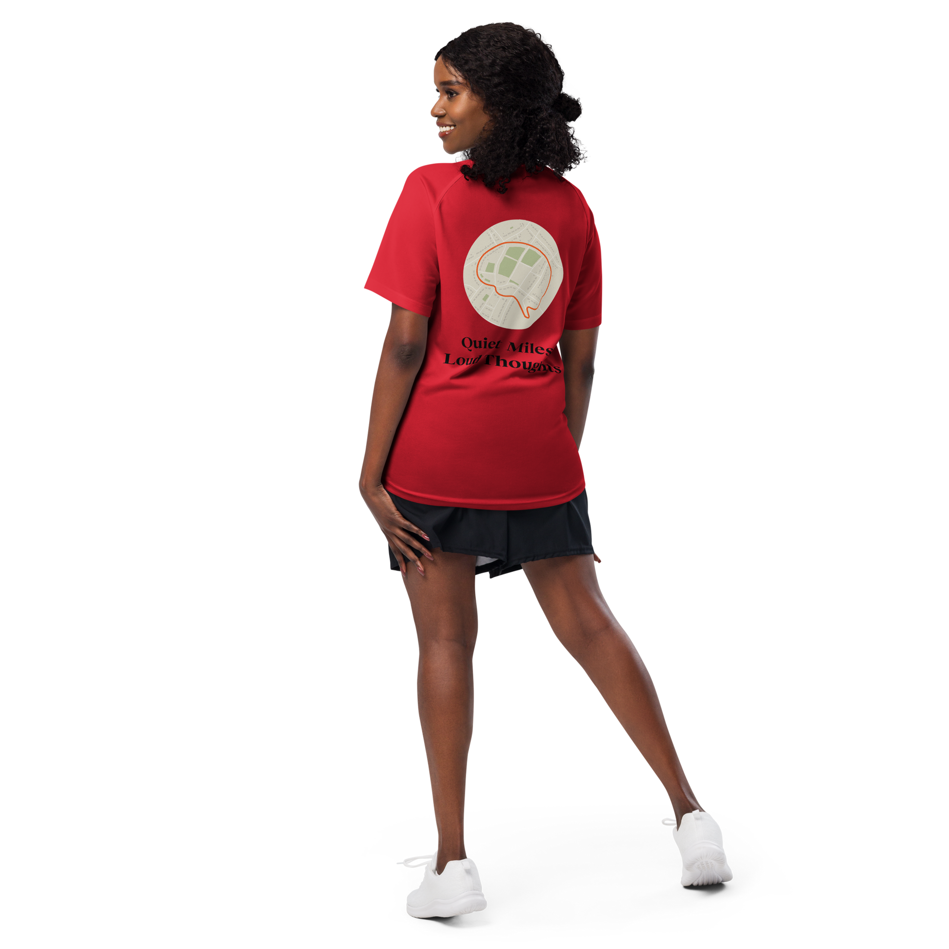 Quiet Miles Loud Thoughts Activewear T-Shirt - sad miles club.