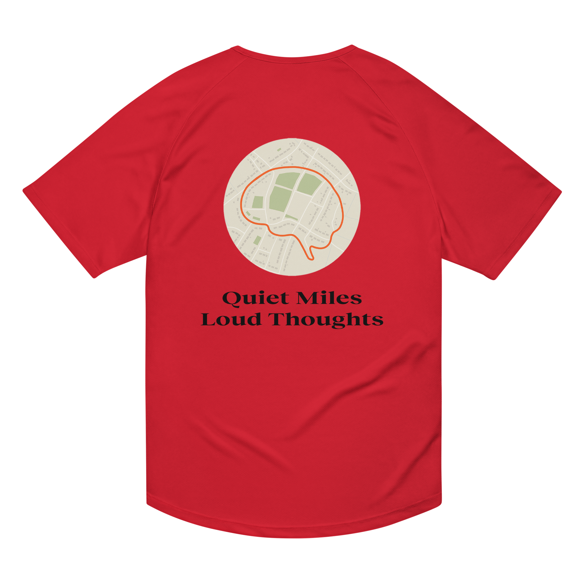 Quiet Miles Loud Thoughts Activewear T-Shirt - sad miles club.