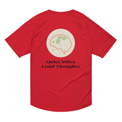 Quiet Miles Loud Thoughts Activewear T-Shirt - sad miles club.