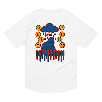 Depression Activewear T-Shirt - sad miles club.