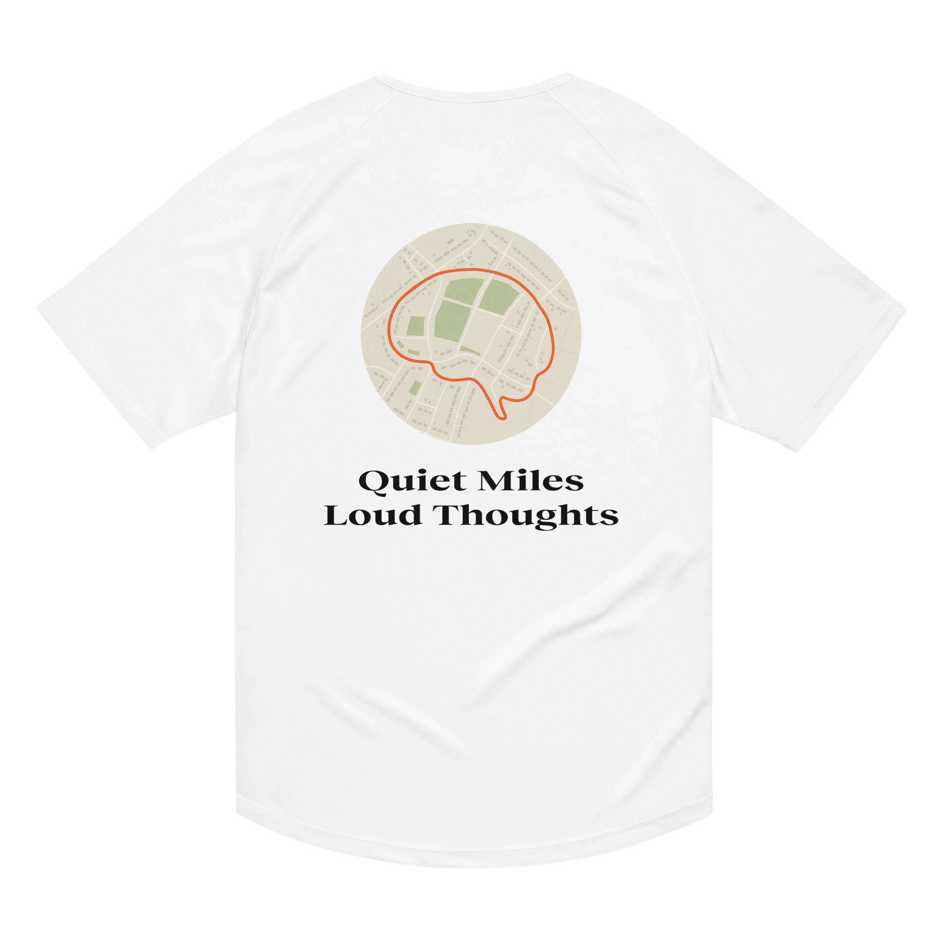 Quiet Miles Loud Thoughts Activewear T-Shirt - sad miles club.