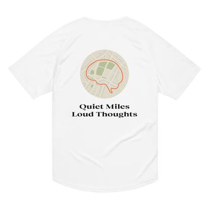 Quiet Miles Loud Thoughts Activewear T-Shirt - sad miles club.